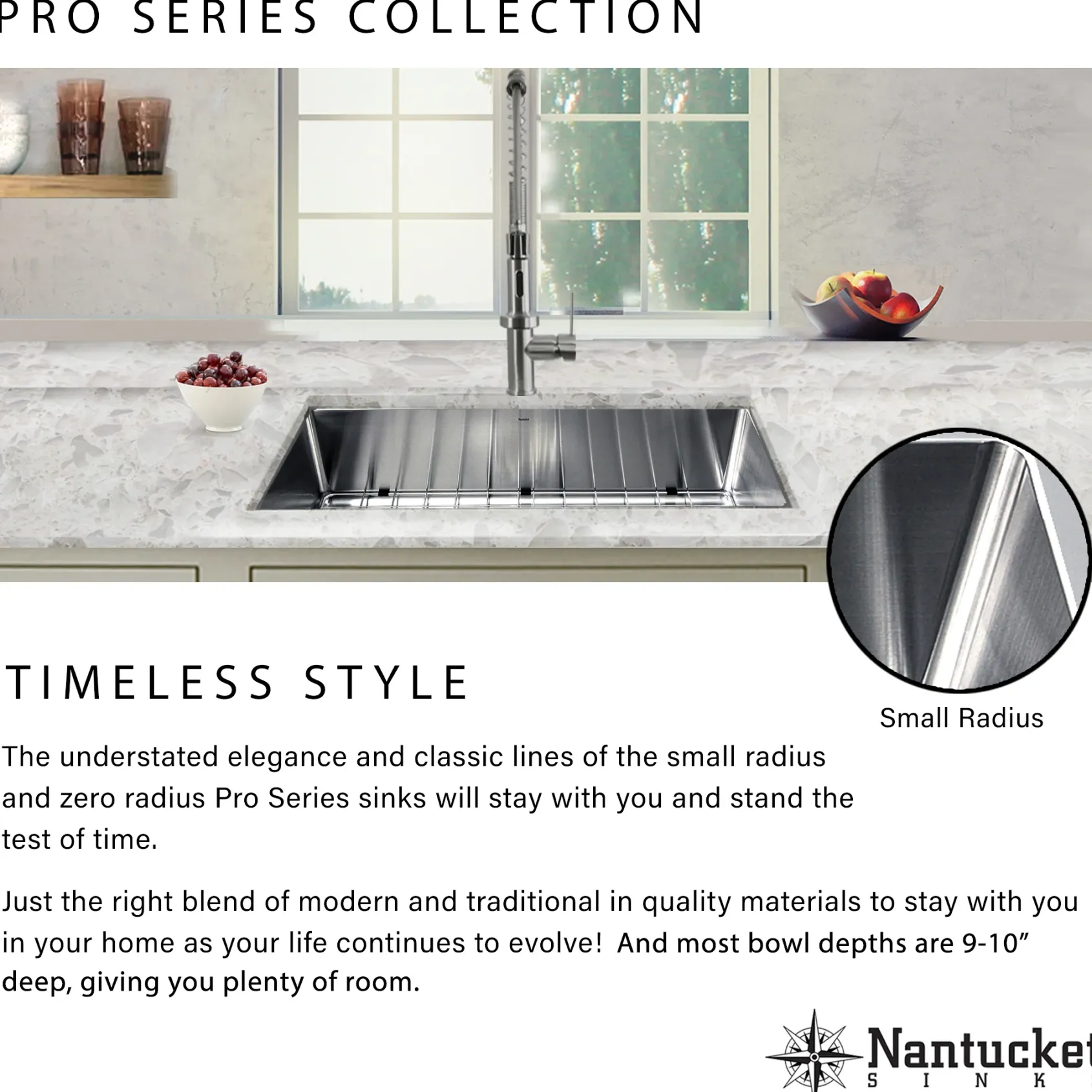 Nantucket Sinks Pro Series 32" Stainless Steel Workstation Kitchen Sink, 16 Gauge, 50/50 Double Bowl, SR-PS-3219-DE-16