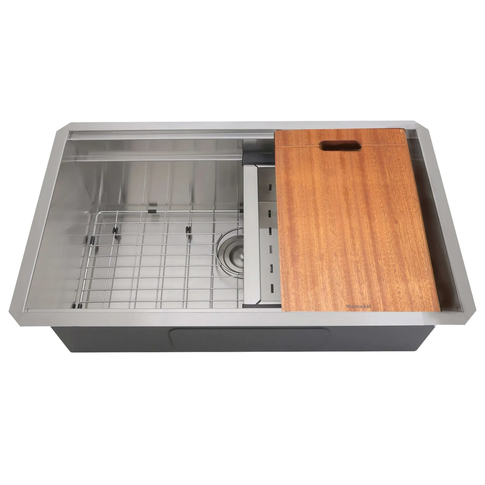 Nantucket Sinks Pro Series 30" Undermount 304 Stainless Steel Workstation Kitchen Sink with Accessories, ZR-PS-3018-16
