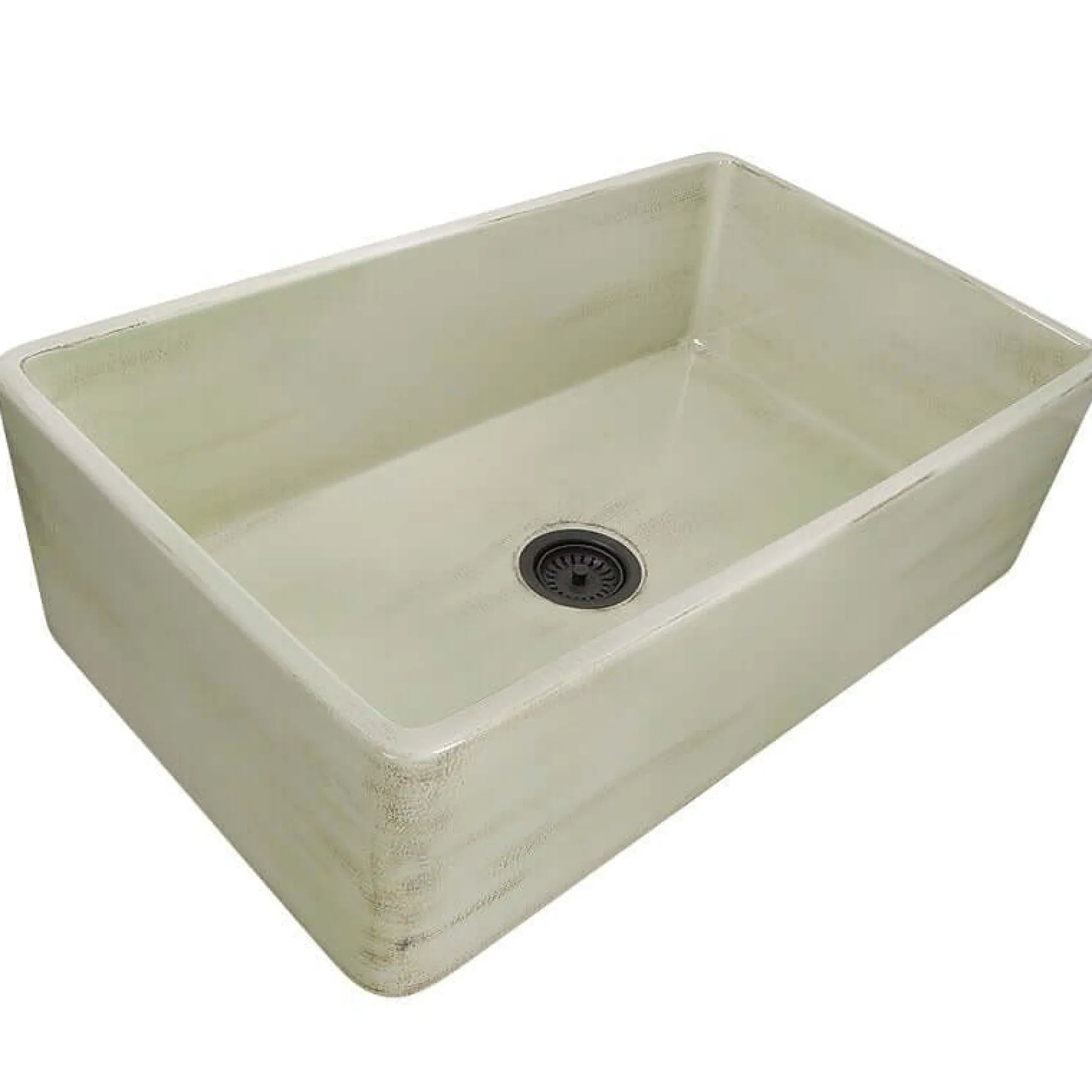 Nantucket Sinks Vineyard 33" Fireclay Farmhouse Sink, Light Green, FCFS3320S-ShabbyGreen