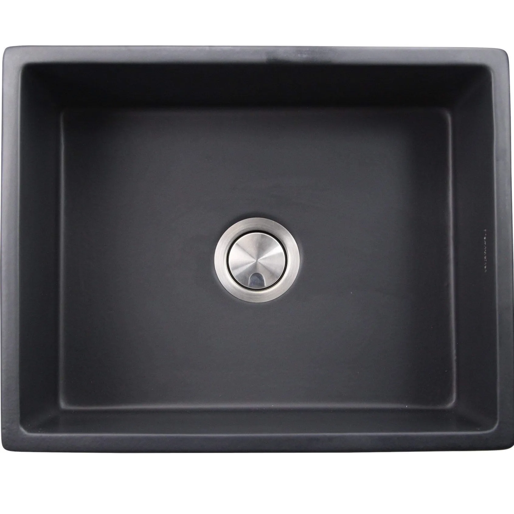 Nantucket Sinks Vineyard 23" Fireclay Farmhouse Sink, Matte Black, FCFS2418S-MatteBlack