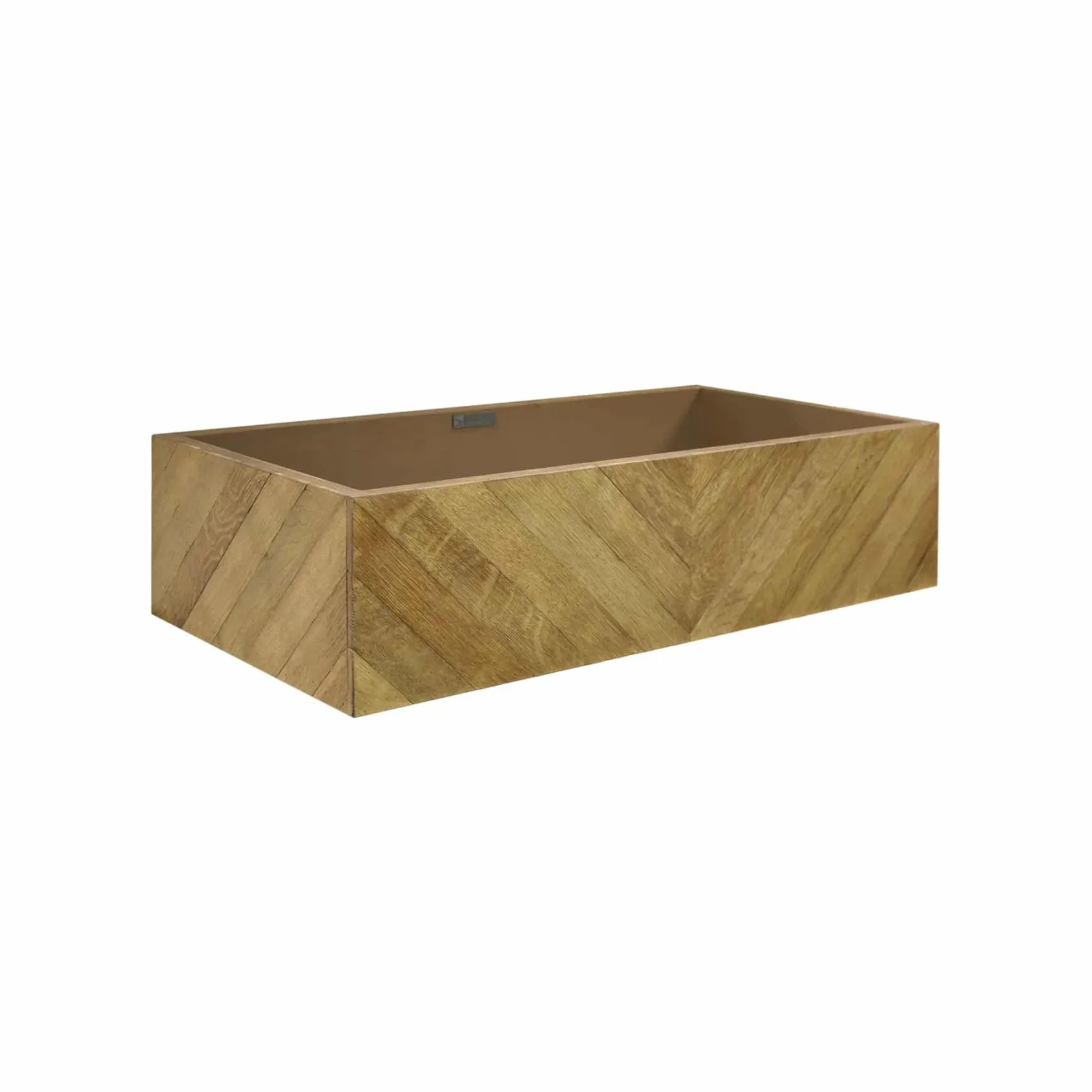 Native Trails 36" Chardonnay Floating Vanity with NativeStone Trough in Slate, VNW191-NSL3619-S