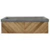 Native Trails 36" Chardonnay Floating Vanity with NativeStone Trough in Ash, VNW191-NSL3619-A