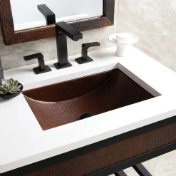 Native Trails 30" NativeStone Vanity Top, Pearl, Rectangle 18x12 with 3 Faucet Holes, VT30-R1812-P-3