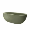 Native Trails 72" NativeStone Concrete Avalon Freestanding Bathtub, Sage, NST7236-G