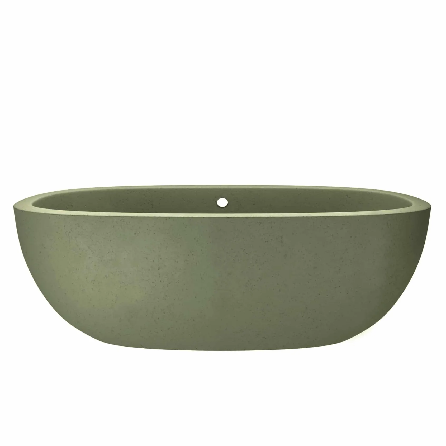 Native Trails 72" NativeStone Concrete Avalon Freestanding Bathtub, Sage, NST7236-G