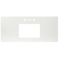 Native Trails 48" NativeStone Vanity Top, Pearl, Rectangle 18x12 with 3 Faucet Holes, VT48-R1812-P-3