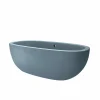 Native Trails 72" NativeStone Concrete Avalon Freestanding Bathtub, Ocean, NST7236-O