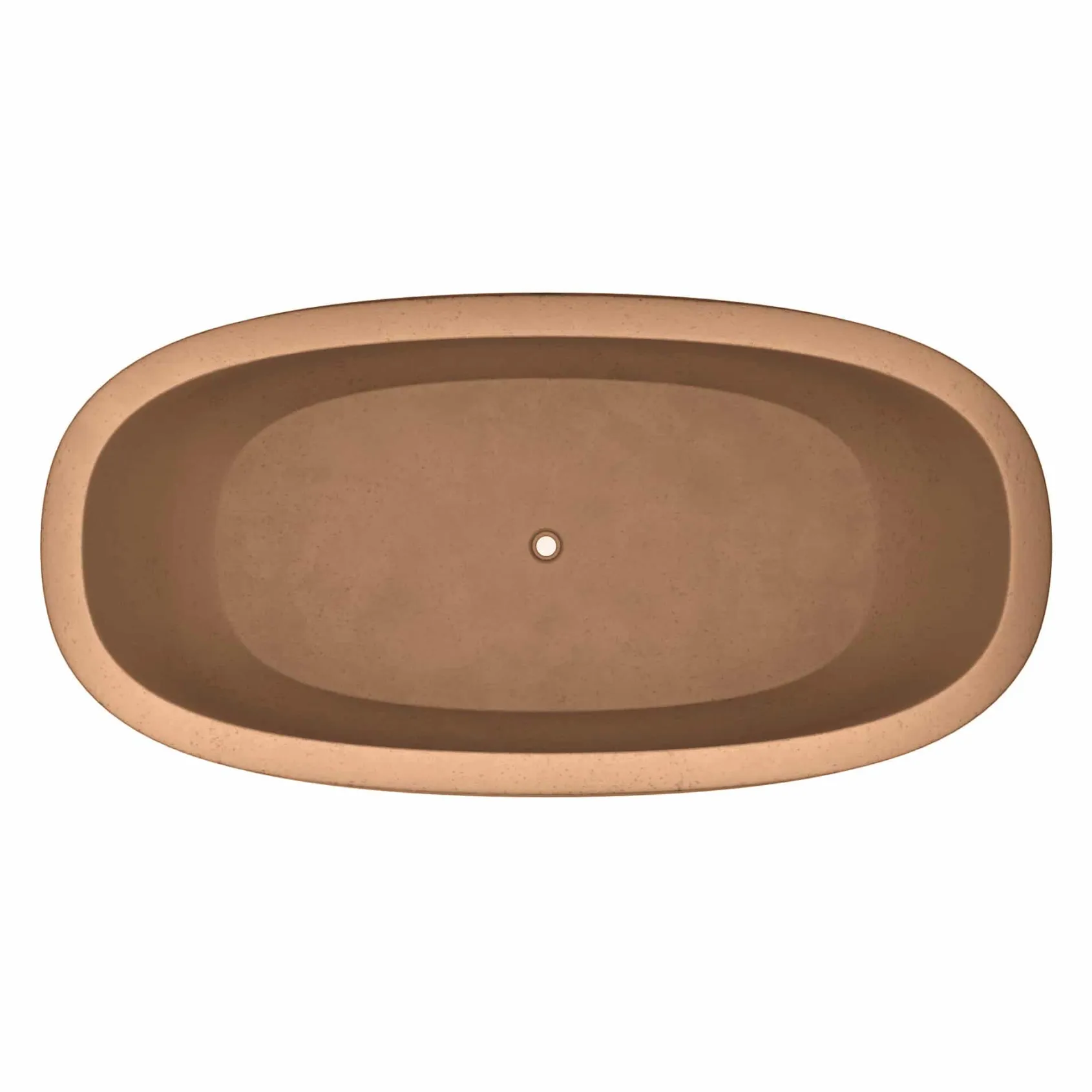 Native Trails 72" NativeStone Concrete Avalon Freestanding Bathtub, Terracotta, NST7236-T