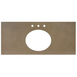 Native Trails 48" NativeStone Vanity Top, Earth, Oval with 3 Faucet Holes, VT48-O1714-E-3