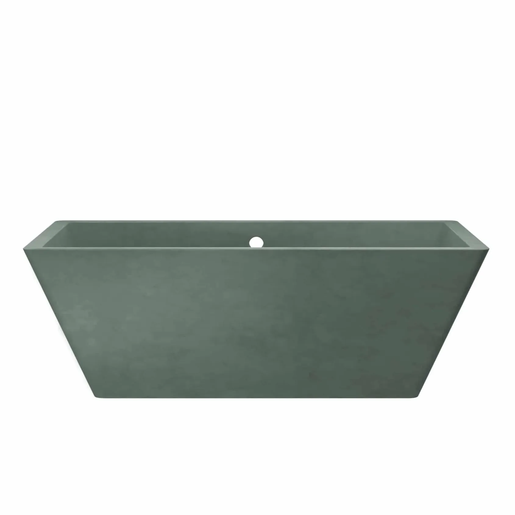 Native Trails 66" NativeStone Concrete Mendocino Freestanding Bathtub, Forest, NST6634-F