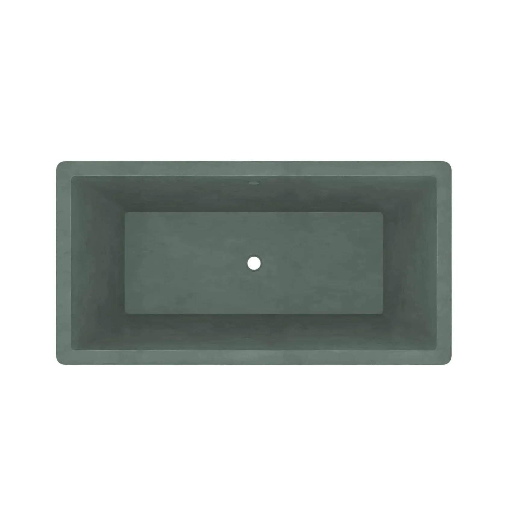 Native Trails 66" NativeStone Concrete Mendocino Freestanding Bathtub, Forest, NST6634-F