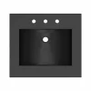 Native Trails 24" Palomar ADA NativeStone Vanity Top and Sink in Charcoal, 8" Widespread Faucet Holes, NSVNT24-C