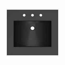 Native Trails 24" Palomar ADA NativeStone Vanity Top and Sink in Charcoal, 8" Widespread Faucet Holes, NSVNT24-C
