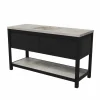 Native Trails 60" Solace Freestanding Reclaimed Wood Vanity Base in Midnight Oak with Ash Shelf, VNO608-A
