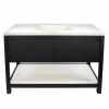 Native Trails 48" Solace Vanity Base in Midnight Oak with Palomar Vanity Top and Sink, Pearl, VNO488-P-NSVNT48-P