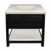 Native Trails 30" Solace Vanity Base in Midnight Oak with Palomar Vanity Top and Sink, Pearl, VNO308-P-NSVNT30-P