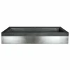 Native Trails 36" Zaca Vanity Base with NativeStone Trough Sink in Slate, VNS36S-NSL3619-S