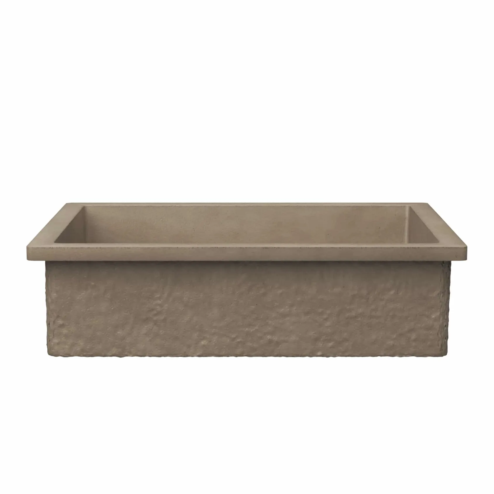 Native Trails Anacapa 21" x 15.5" Rectangle Undermount NativeStone Concrete ADA Bathroom Sink, Earth, NSL2116-E