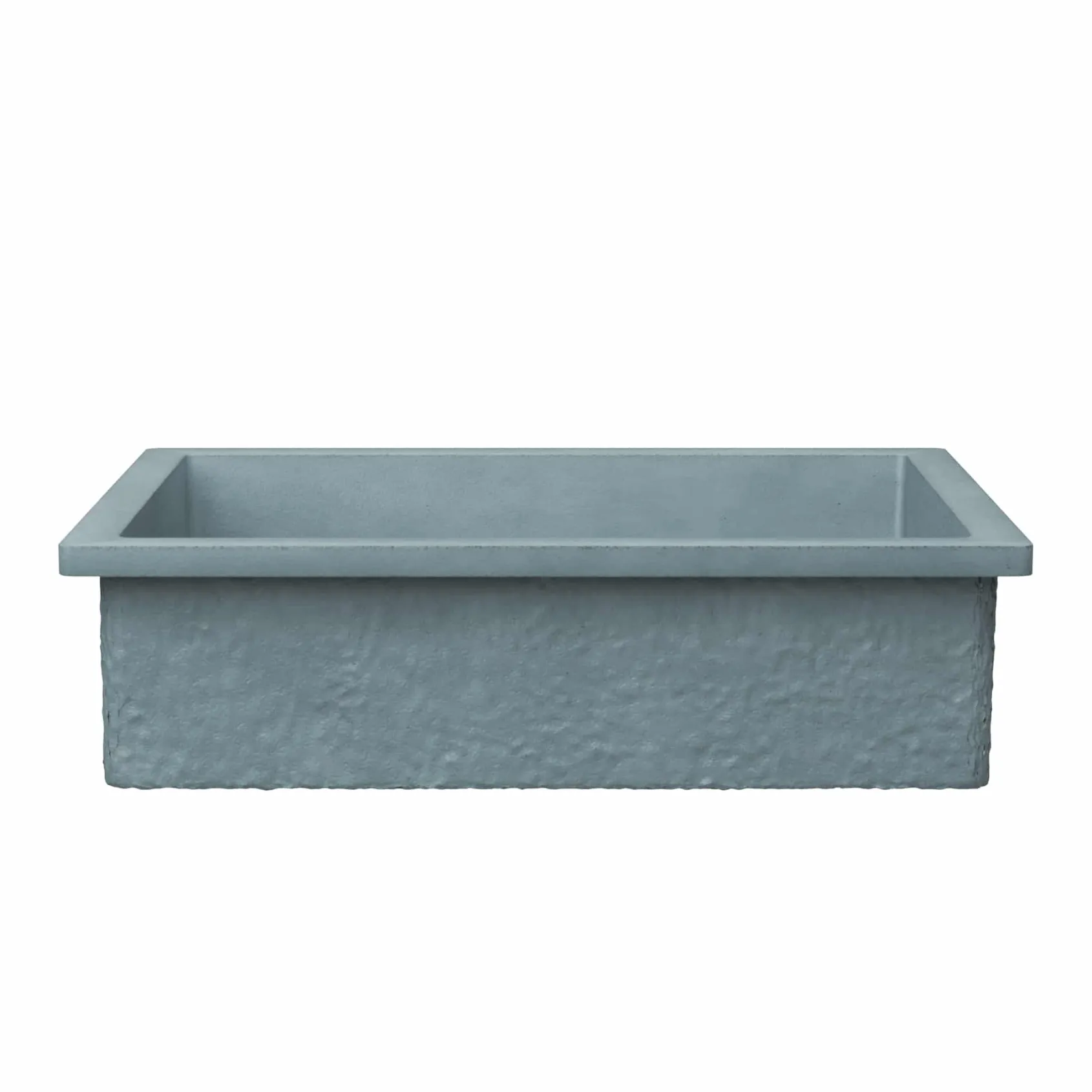Native Trails Anacapa 21" x 15.5" Rectangle Undermount NativeStone Concrete ADA Bathroom Sink, Ocean, NSL2116-O