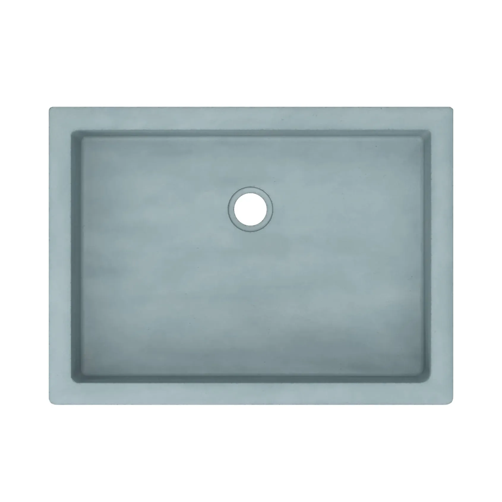 Native Trails Anacapa 21" x 15.5" Rectangle Undermount NativeStone Concrete ADA Bathroom Sink, Ocean, NSL2116-O