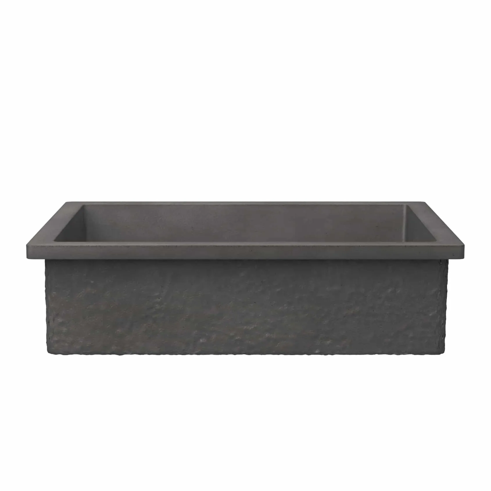Native Trails Anacapa 21" x 15.5" Rectangle Undermount NativeStone Concrete ADA Bathroom Sink, Slate, NSL2116-S