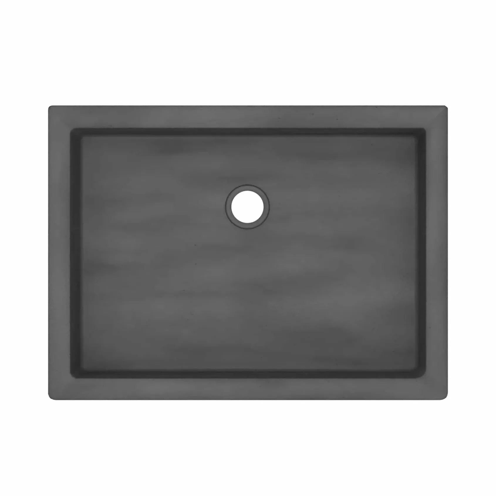Native Trails Anacapa 21" x 15.5" Rectangle Undermount NativeStone Concrete ADA Bathroom Sink, Slate, NSL2116-S
