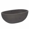 Native Trails Avalon 62" Freestanding NativeStone Concrete Bathtub in Slate, NST6236-S