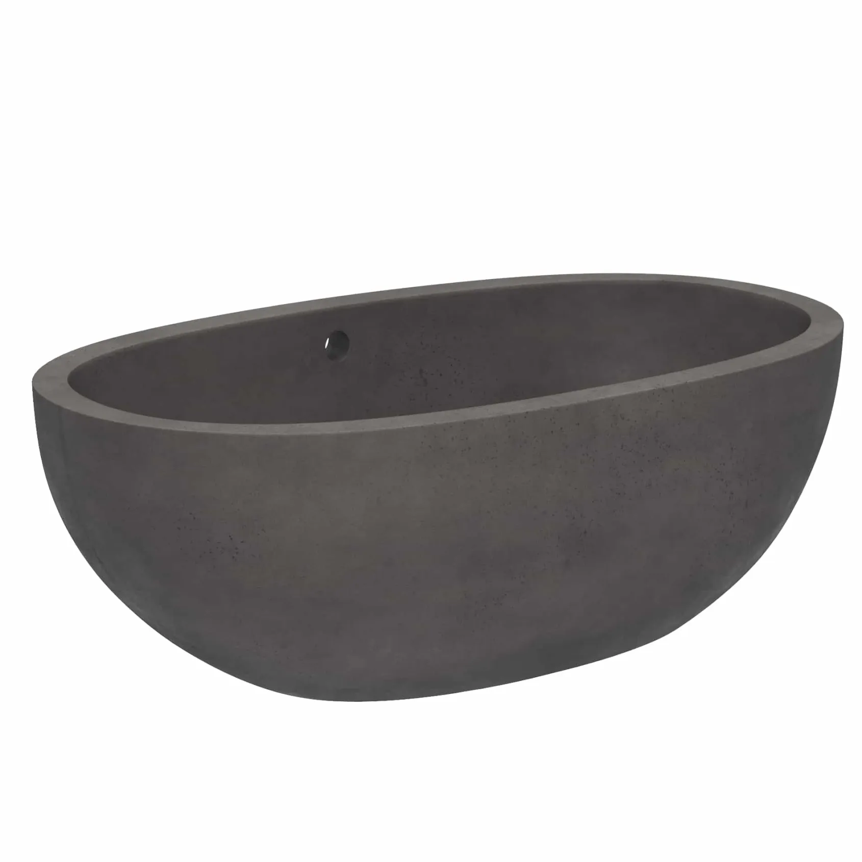 Native Trails Avalon 62" Freestanding NativeStone Concrete Bathtub in Slate, NST6236-S