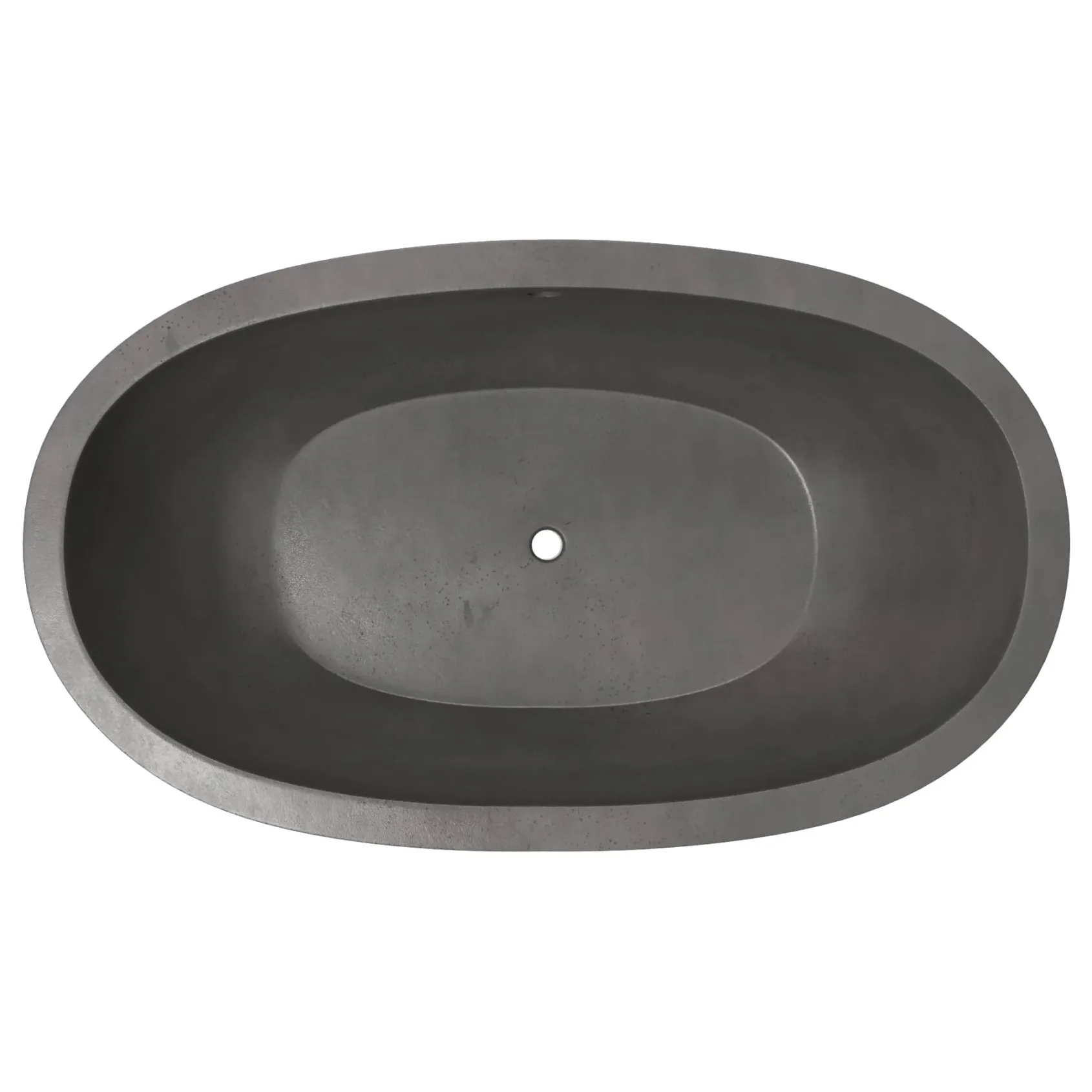 Native Trails Avalon 62" Freestanding NativeStone Concrete Bathtub in Slate, NST6236-S