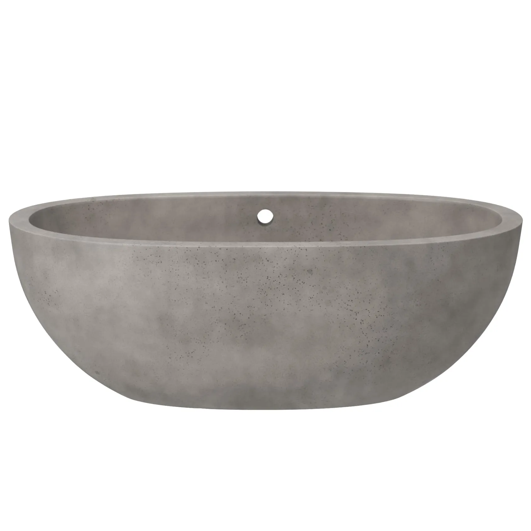 Native Trails Avalon 62" Freestanding NativeStone Concrete Bathtub in Ash, NST6236-A