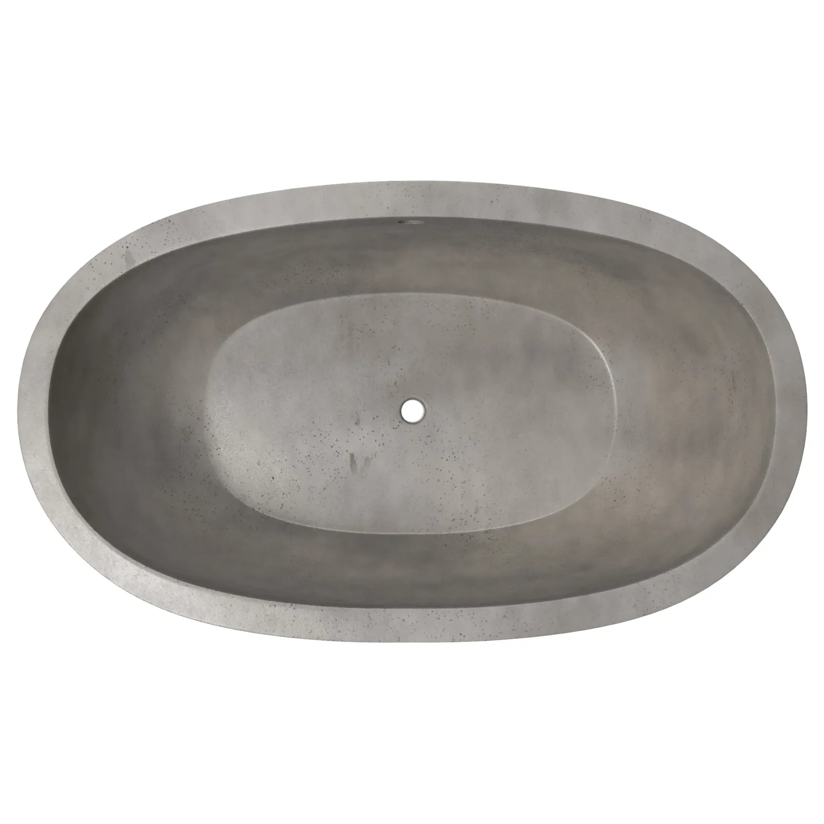 Native Trails Avalon 62" Freestanding NativeStone Concrete Bathtub in Ash, NST6236-A