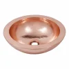 Native Trails Laguna 16" Round Vessel Copper Bathroom Sink, Polished Copper, 16 Gauge, CPS455