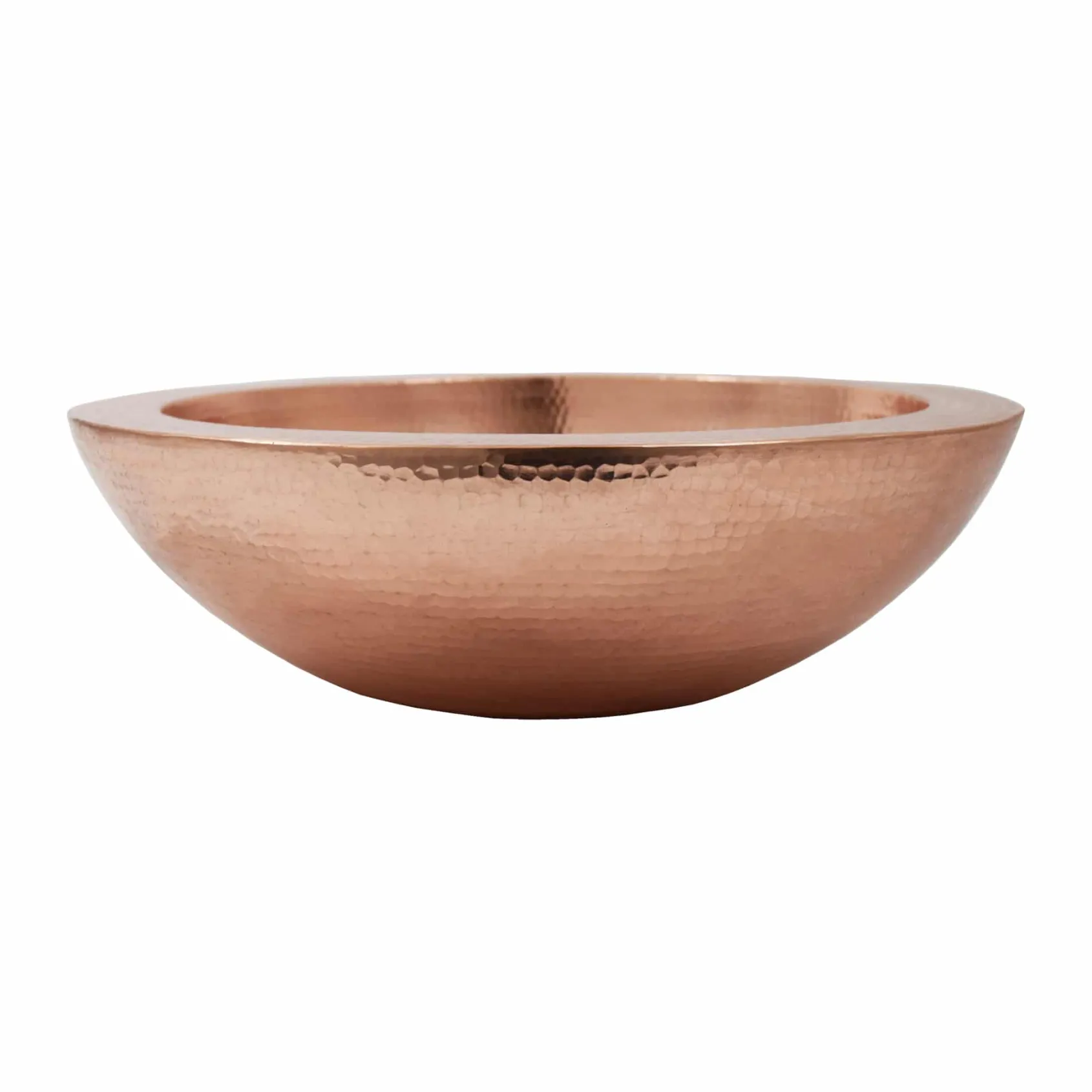 Native Trails Laguna 16" Round Vessel Copper Bathroom Sink, Polished Copper, 16 Gauge, CPS455