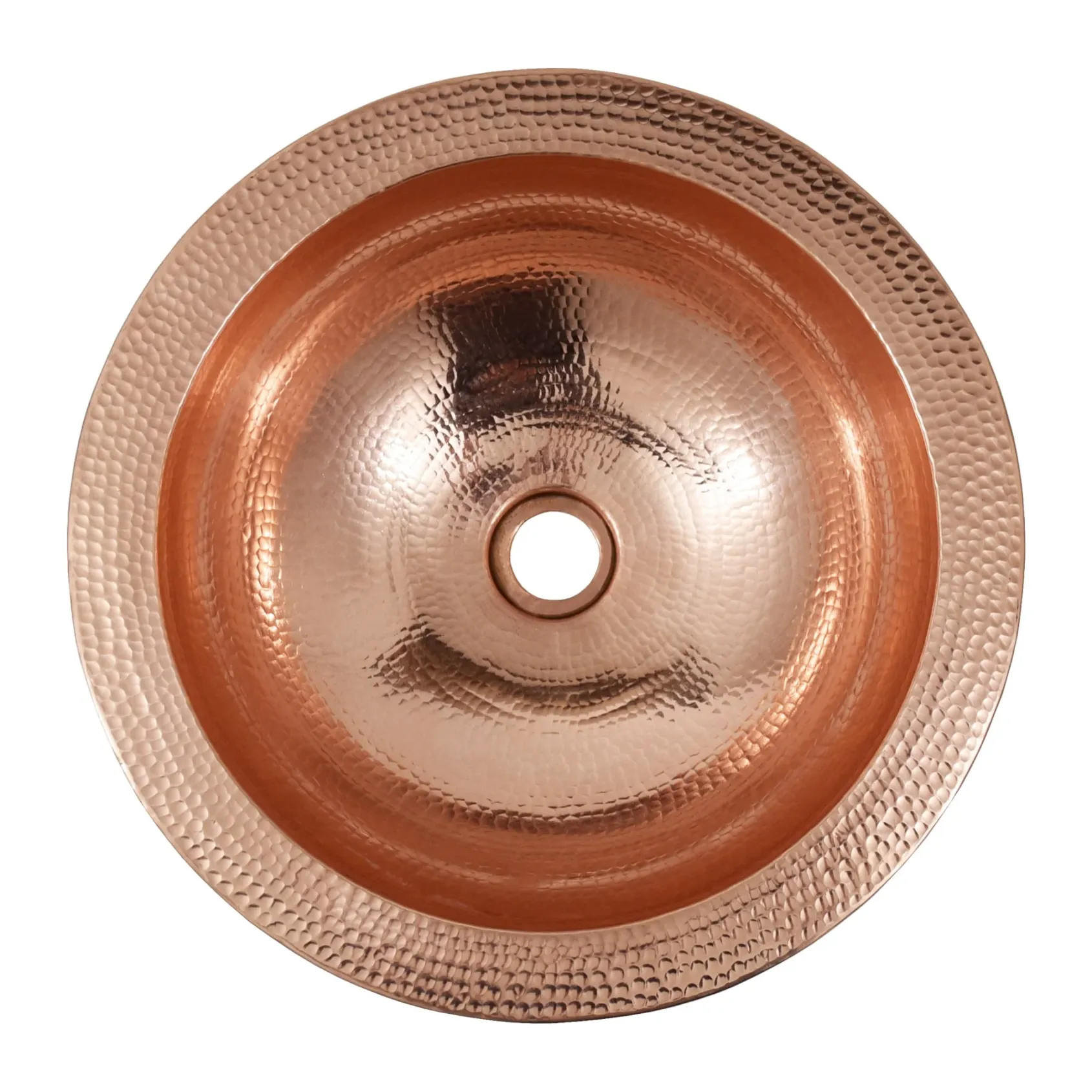 Native Trails Laguna 16" Round Vessel Copper Bathroom Sink, Polished Copper, 16 Gauge, CPS455