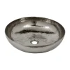 Native Trails Maestro 17" Round Vessel Nickel Bathroom Sink, Polished Nickel, CPS884