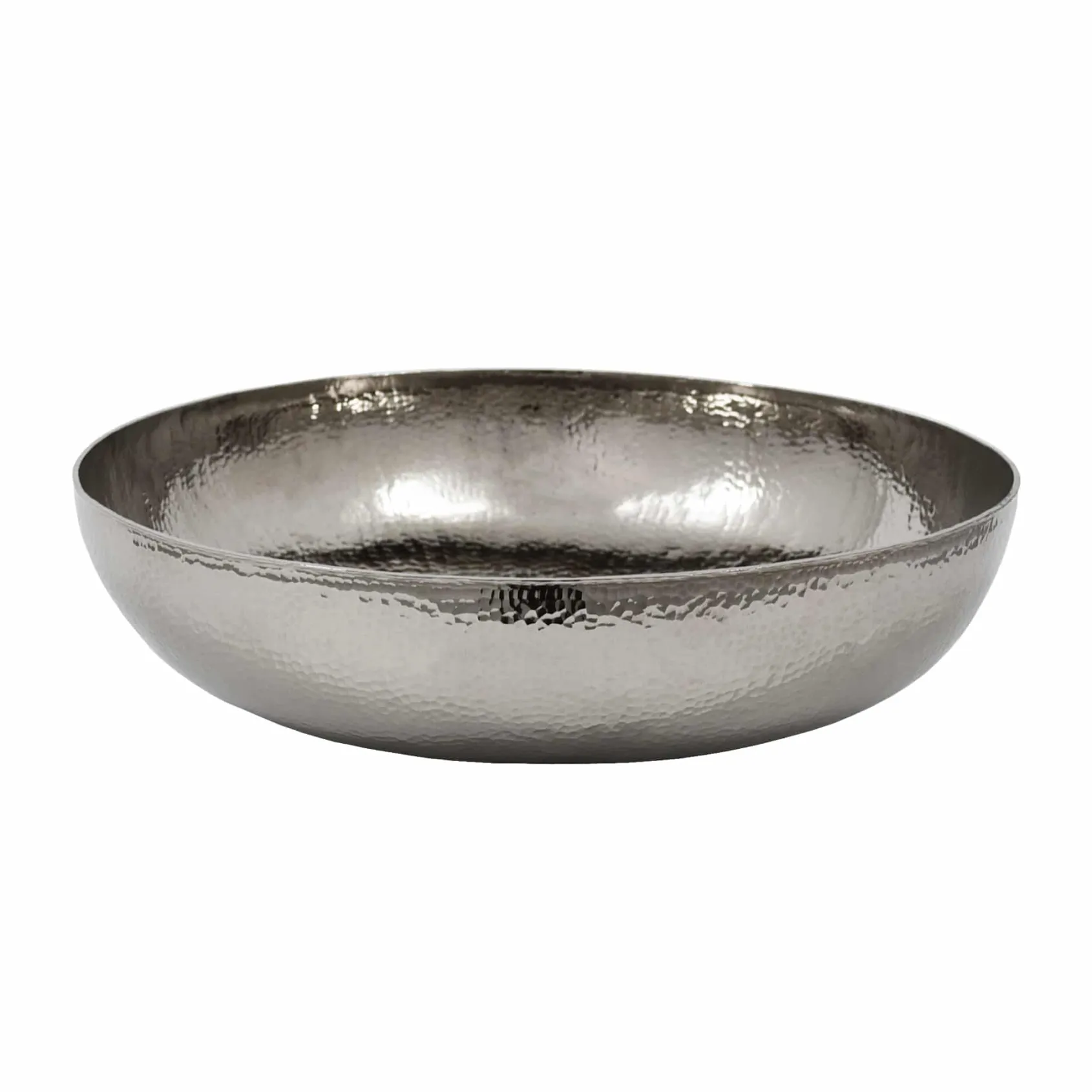 Native Trails Maestro 17" Round Vessel Nickel Bathroom Sink, Polished Nickel, CPS884