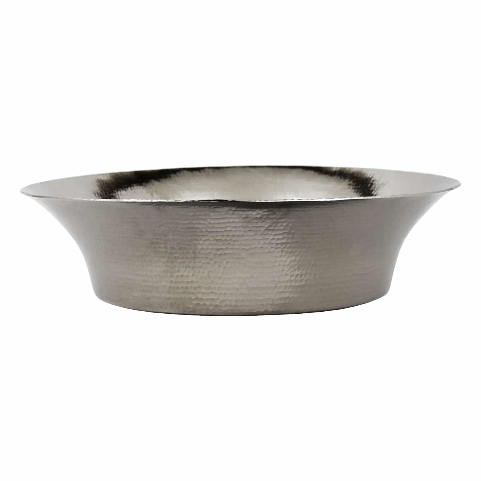 Native Trails Maestro 16.25" Round Vessel Nickel Bathroom Sink, Polished Nickel, CPS871