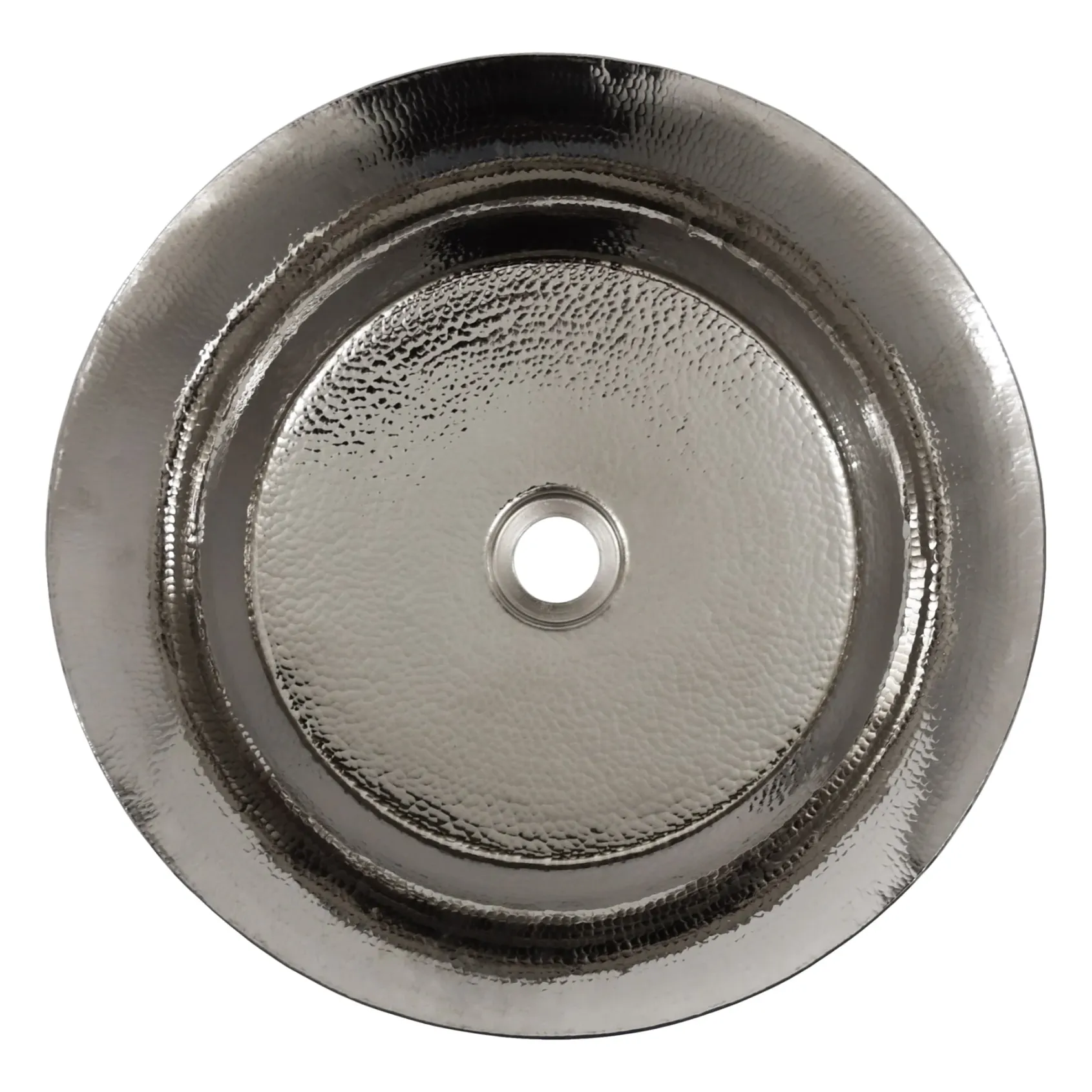 Native Trails Maestro 16.25" Round Vessel Nickel Bathroom Sink, Polished Nickel, CPS871
