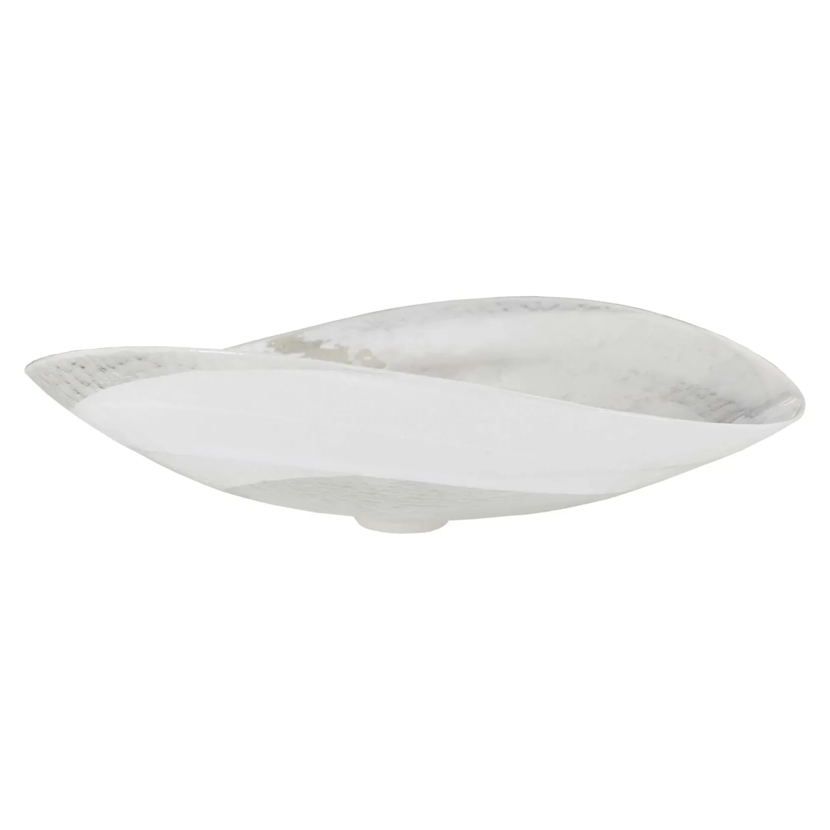 Native Trails Murano 20" x 17" Asymmetrical Rounded Curve-Shaped Vessel Glass Bathroom Sink, Seaspray, MG2017-SY