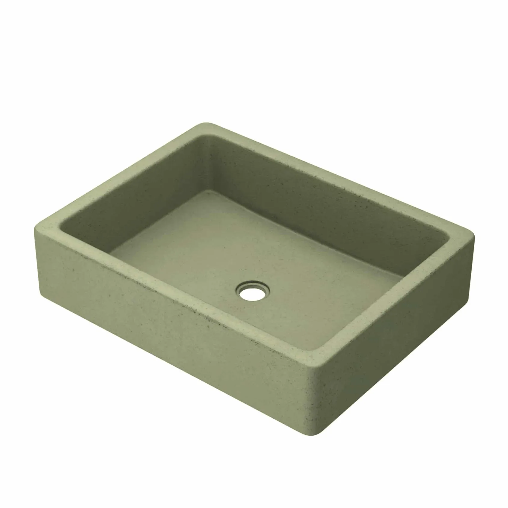 Native Trails Nipomo 19.5" x 15" Rectangle NativeStone Concrete ADA Farmhouse Bathroom Sink, Sage, NSL1915-G