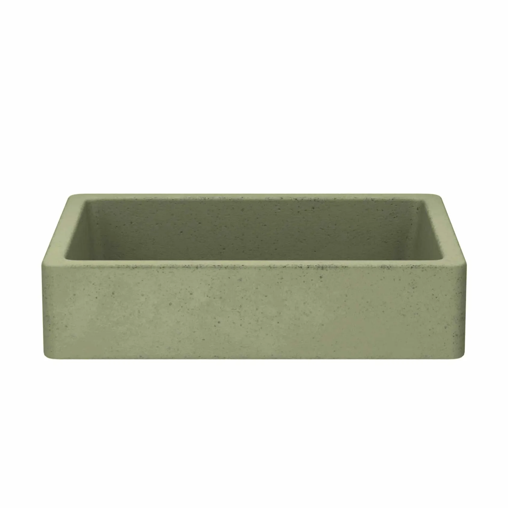 Native Trails Nipomo 19.5" x 15" Rectangle NativeStone Concrete ADA Farmhouse Bathroom Sink, Sage, NSL1915-G