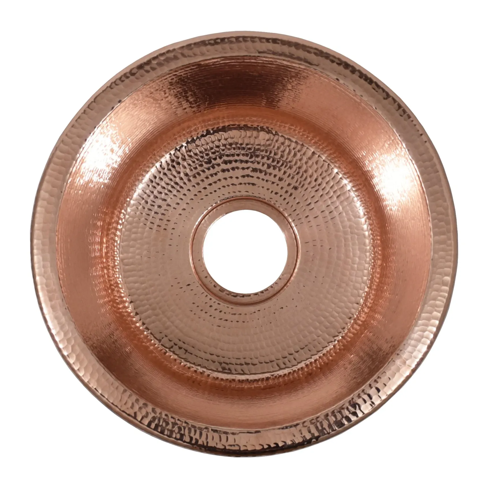 Native Trails Redondo Chico 15" Round Copper Bar/Prep Sink, Polished Copper, 16 Gauge, CPS460