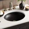 Native Trails Tolosa 19" x 16" Oval NativeStone Concrete ADA Bathroom Sink, Charcoal, NSL1916-C