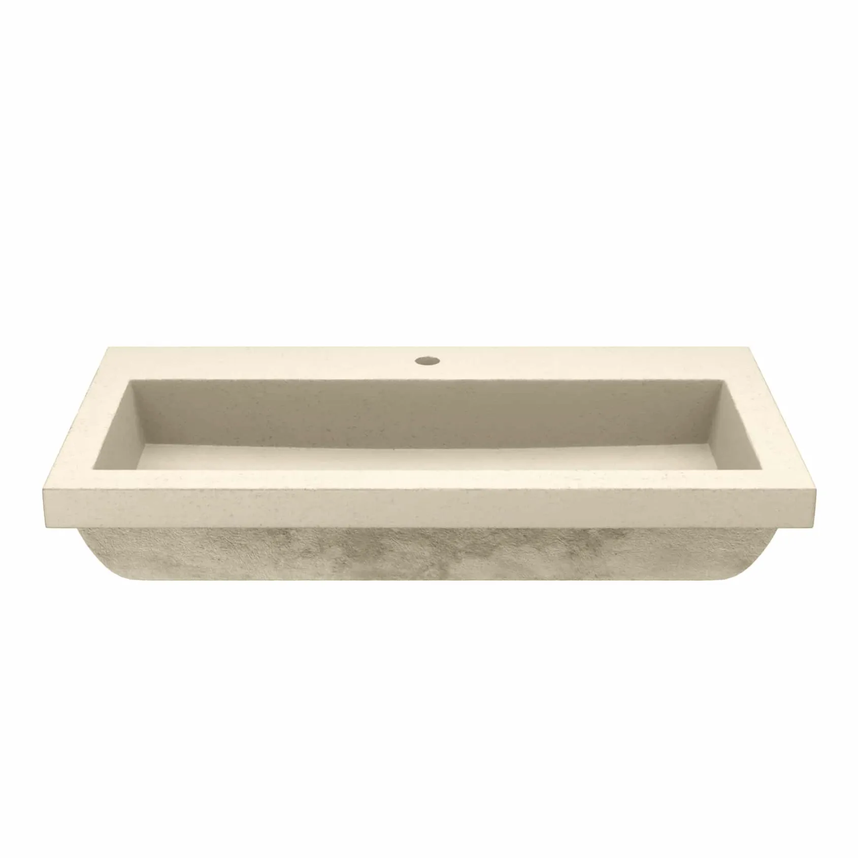 Native Trails Trough 36" x 19" Rectangle Drop In NativeStone Concrete ADA Bathroom Sink, Sand, NSL3619-D