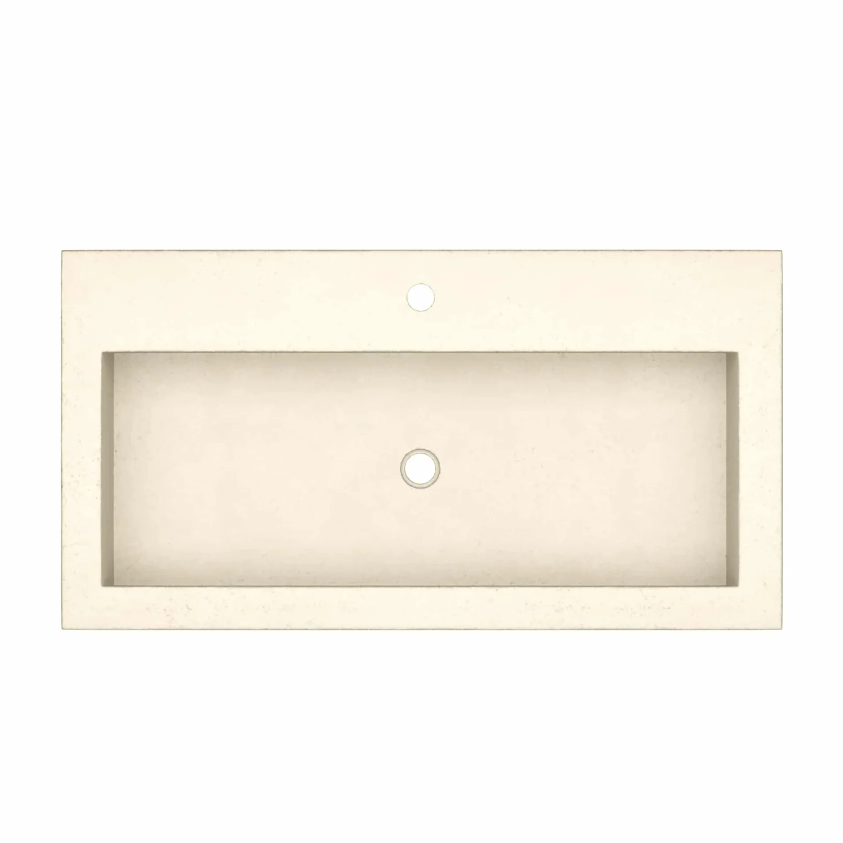 Native Trails Trough 36" x 19" Rectangle Drop In NativeStone Concrete ADA Bathroom Sink, Sand, NSL3619-D
