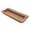 Native Trails Trough 48" x 19" Rectangle Drop In NativeStone Concrete ADA Bathroom Sink, Terracotta, NSL4819-T
