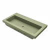 Native Trails Trough 36" x 19" Rectangle Drop In NativeStone Concrete ADA Bathroom Sink, Sage, NSL3619-GX