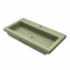 Native Trails Trough 36" x 19" Rectangle Drop In NativeStone Concrete ADA Bathroom Sink, Sage, NSL3619-G