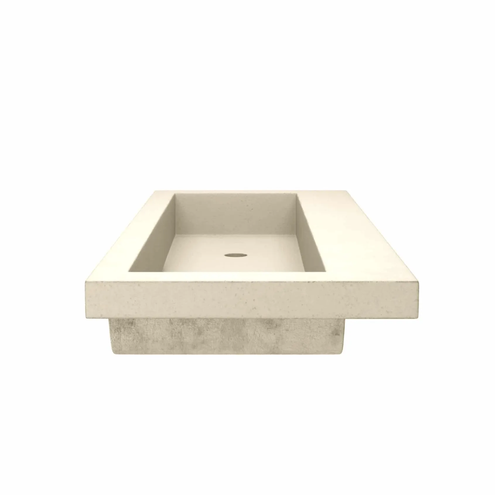 Native Trails Trough 48" x 19" Rectangle Drop In NativeStone Concrete ADA Bathroom Sink, Sand, NSL4819-DX