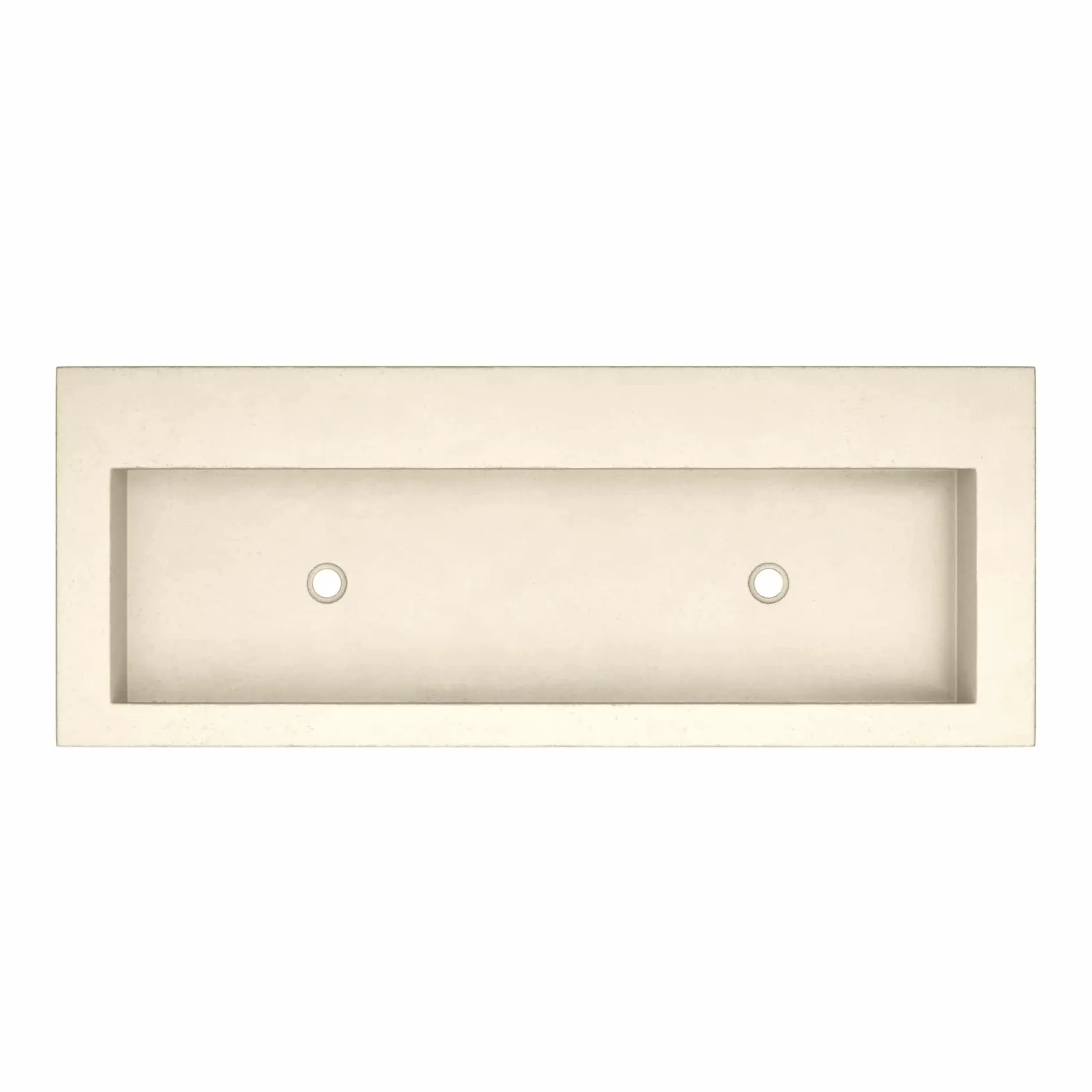 Native Trails Trough 48" x 19" Rectangle Drop In NativeStone Concrete ADA Bathroom Sink, Sand, NSL4819-DX